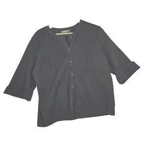 Adrienne Vittadini Black Cardigan with 3/4 Sleeves